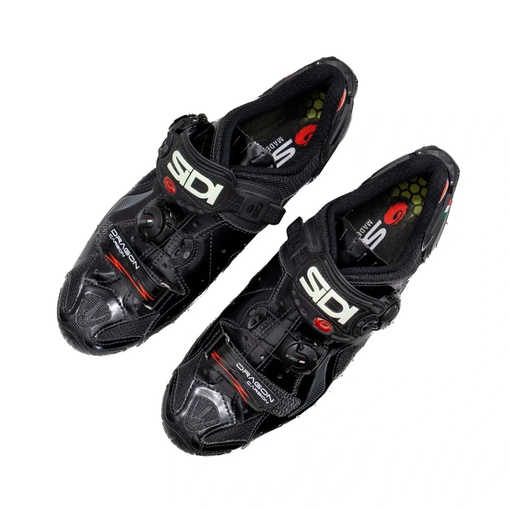 SiDi Dragon 4 carbon SRS mountain mesh‎ 2-bolt Mens MTB CX shoes EU 43.5 US 10.5